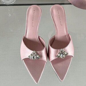 Pink Glamorous Women's Luxury Rhinestone High Heel Sandals
